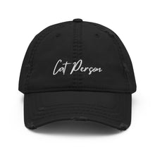Load image into Gallery viewer, Cat Person Dad Hat Black