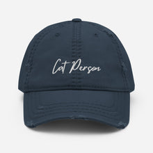 Load image into Gallery viewer, Cat Person Dad Hat Navy Blue
