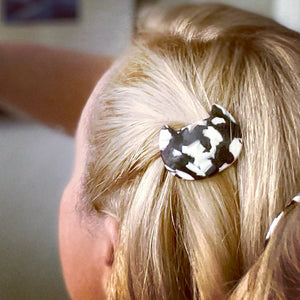 The Maya - Black + White Hair Clip