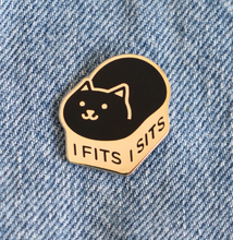 Load image into Gallery viewer, If I Fits Cat Pin Black