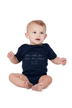 Load image into Gallery viewer, Live Like You Have Nine Lives Cat Baby Onesie_Navy