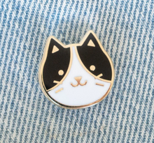 Load image into Gallery viewer, Black and White Tuxedo Cat Pin