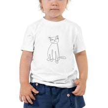 Load image into Gallery viewer, Curious Cat Toddler Short Sleeve Tee