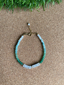 The Georgia - Cat Mom Turquoise Ombré Bracelet