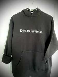 Cats are Awesome Embroidered Unisex Hoodie