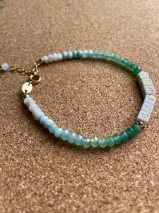 The Georgia - Cat Mom Turquoise Ombré Bracelet