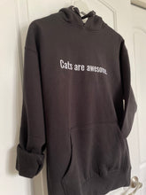 Load image into Gallery viewer, Cats are Awesome Embroidered Unisex Hoodie