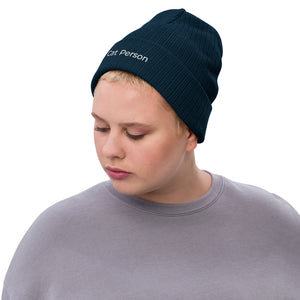 Cat Person Recycled Cuffed Beanie