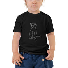 Load image into Gallery viewer, Curious Cat Toddler Short Sleeve Tee