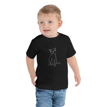 Load image into Gallery viewer, Curious Cat Toddler Short Sleeve Tee