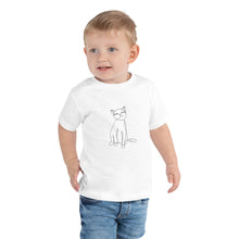 Load image into Gallery viewer, Curious Cat Toddler Short Sleeve Tee