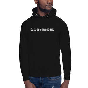 Cats are Awesome Embroidered Unisex Hoodie