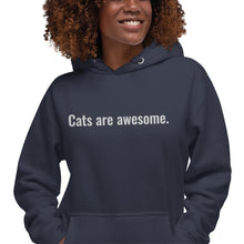 Load image into Gallery viewer, Cats are Awesome Embroidered Unisex Hoodie