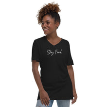 Load image into Gallery viewer, Stay Feral Short Sleeve V-Neck T-Shirt