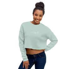 Load image into Gallery viewer, Cat Lady AF Crop Sweatshirt with Stay Feral Embellishment