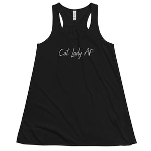 Cat Lady AF Women's Flowy Racerback Tank