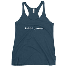 Load image into Gallery viewer, Talk Kitty to Me Cat Tank Top Indigo