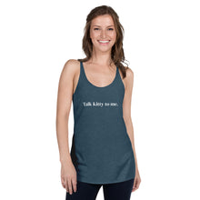 Load image into Gallery viewer, Talk Kitty to Me Cat Tank Top Indigo