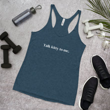 Load image into Gallery viewer, Talk Kitty to Me Cat Tank Top Indigo