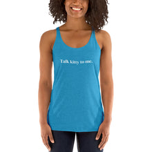 Load image into Gallery viewer, Talk Kitty to Me Cat Tank Top Turquoise