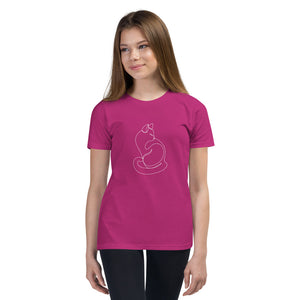 Attitude Cat Tshirt for Kids or Teens Pink
