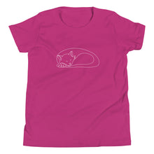 Load image into Gallery viewer, Sleepy Cat Youth TShirt Pink Berry