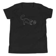Load image into Gallery viewer, Playful Cat - Youth Short Sleeve T-Shirt