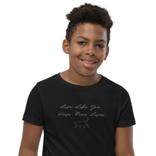 Live Like You Have 9 Lives Youth Short Sleeve T-Shirt