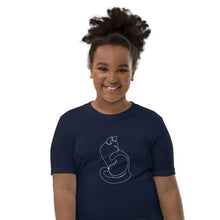 Load image into Gallery viewer, Attitude Cat Tshirt for Teen Navy