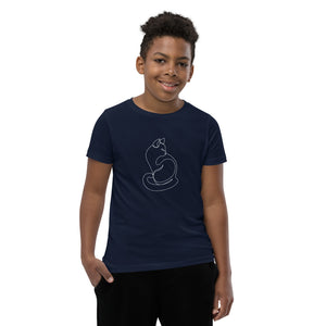 Attitude Cat Tshirt for Kids or Teens Navy