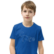 Load image into Gallery viewer, Playful Cat - Youth Short Sleeve T-Shirt